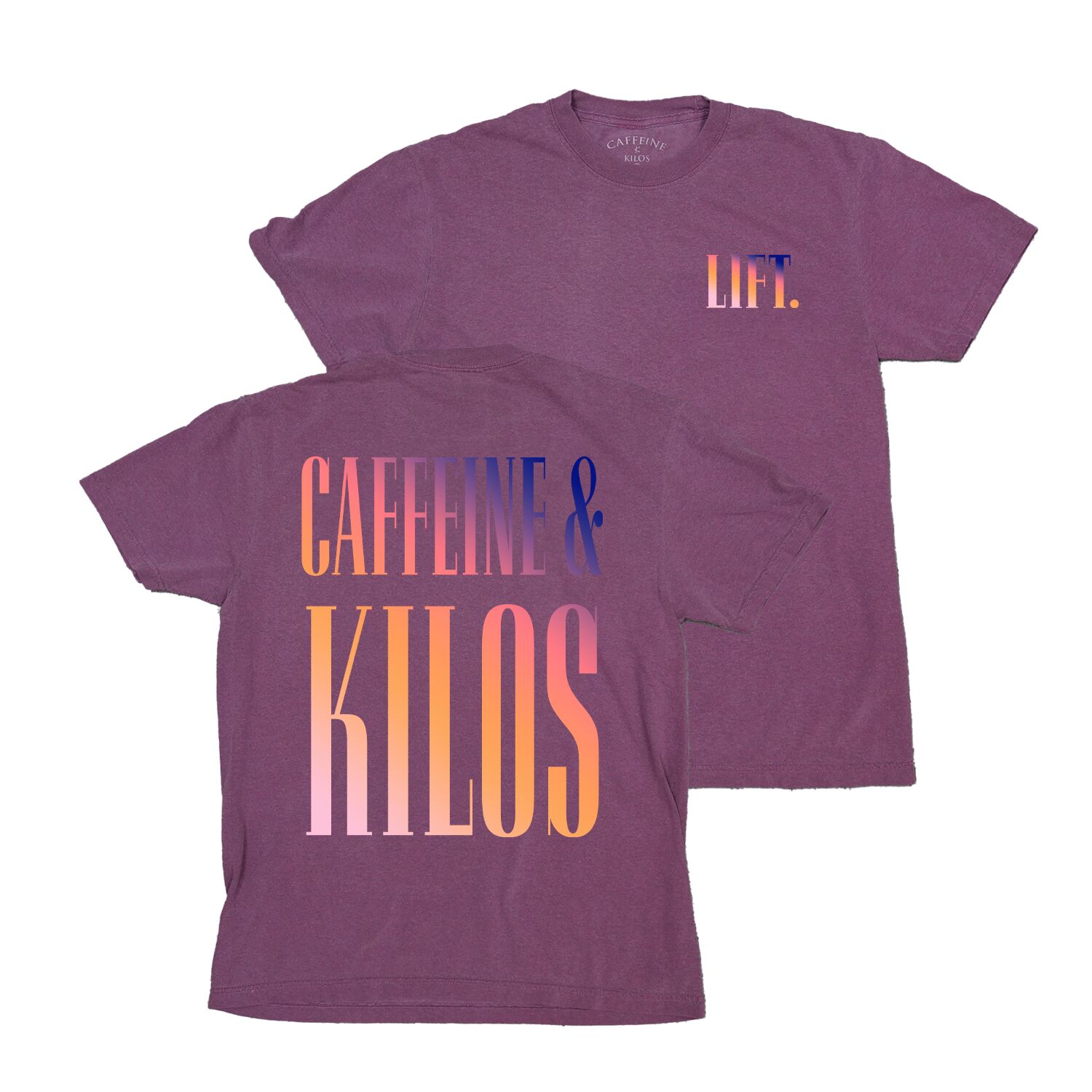 Grit Tee Sunset—Caffeine & Kilos Best-Seller from Winter Drop 1